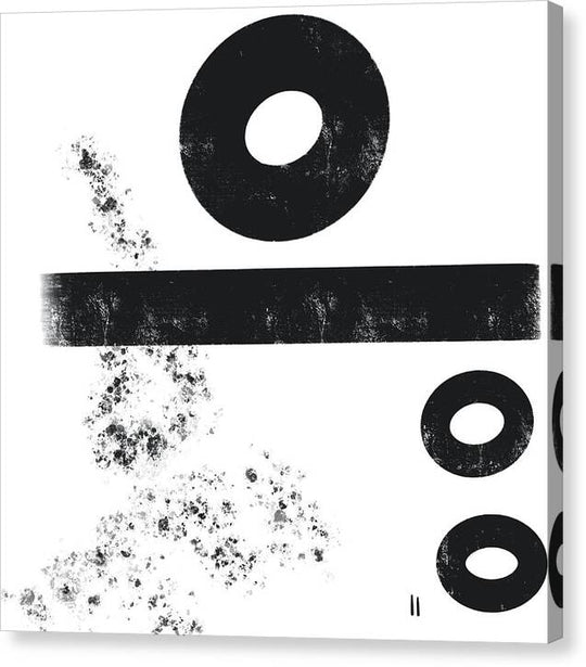 Large Black And White Abstract Art No2 - Canvas Print