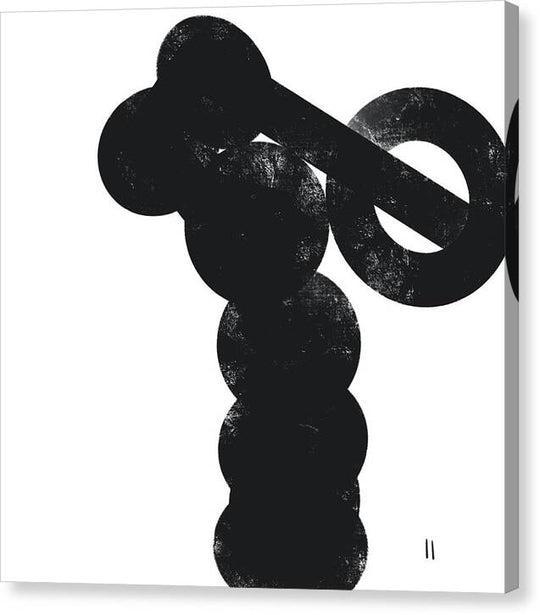 Large Black And White Abstract No 3 - Canvas Print