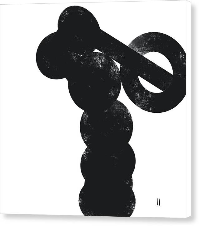 Large Black And White Abstract No 3 - Canvas Print