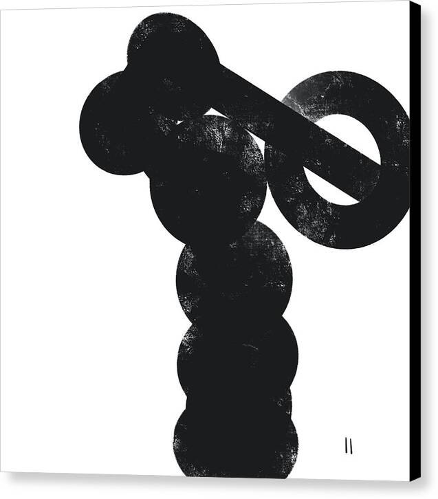 Large Black And White Abstract No 3 - Canvas Print