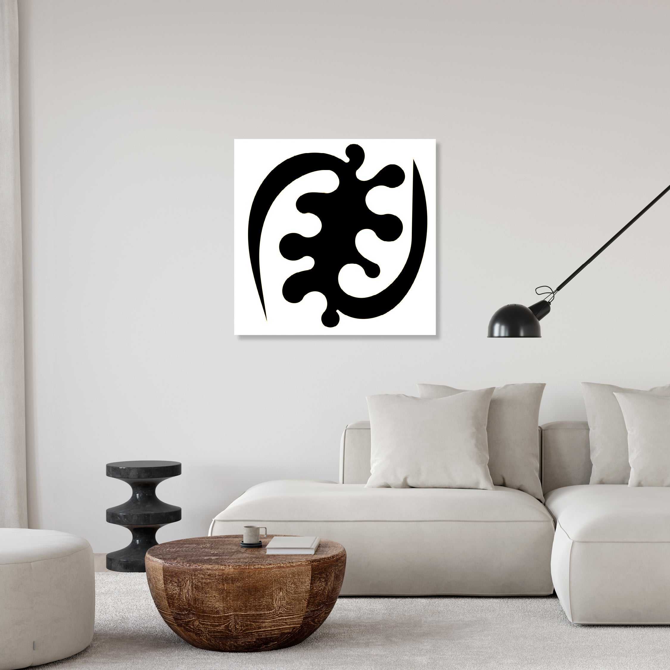 Adinkra Symbol GYE NYAME - Omnipresence -  Fine Art Large Canvas Print African Symbol - House of Yvette Michele 